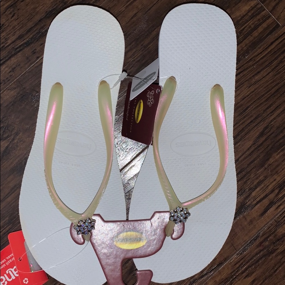 White sandals